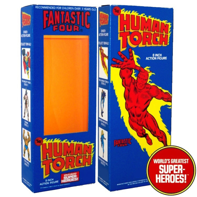 Human Torch World's Greatest Superheroes Retro Box For 8” Action Figure