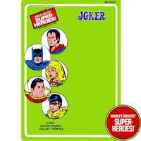 Joker 1976 Official WGSH Retro Blister Card For 8” Action Figure