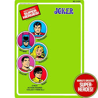 Joker 1979 WGSH Retro Blister Card For 8” Action Figure