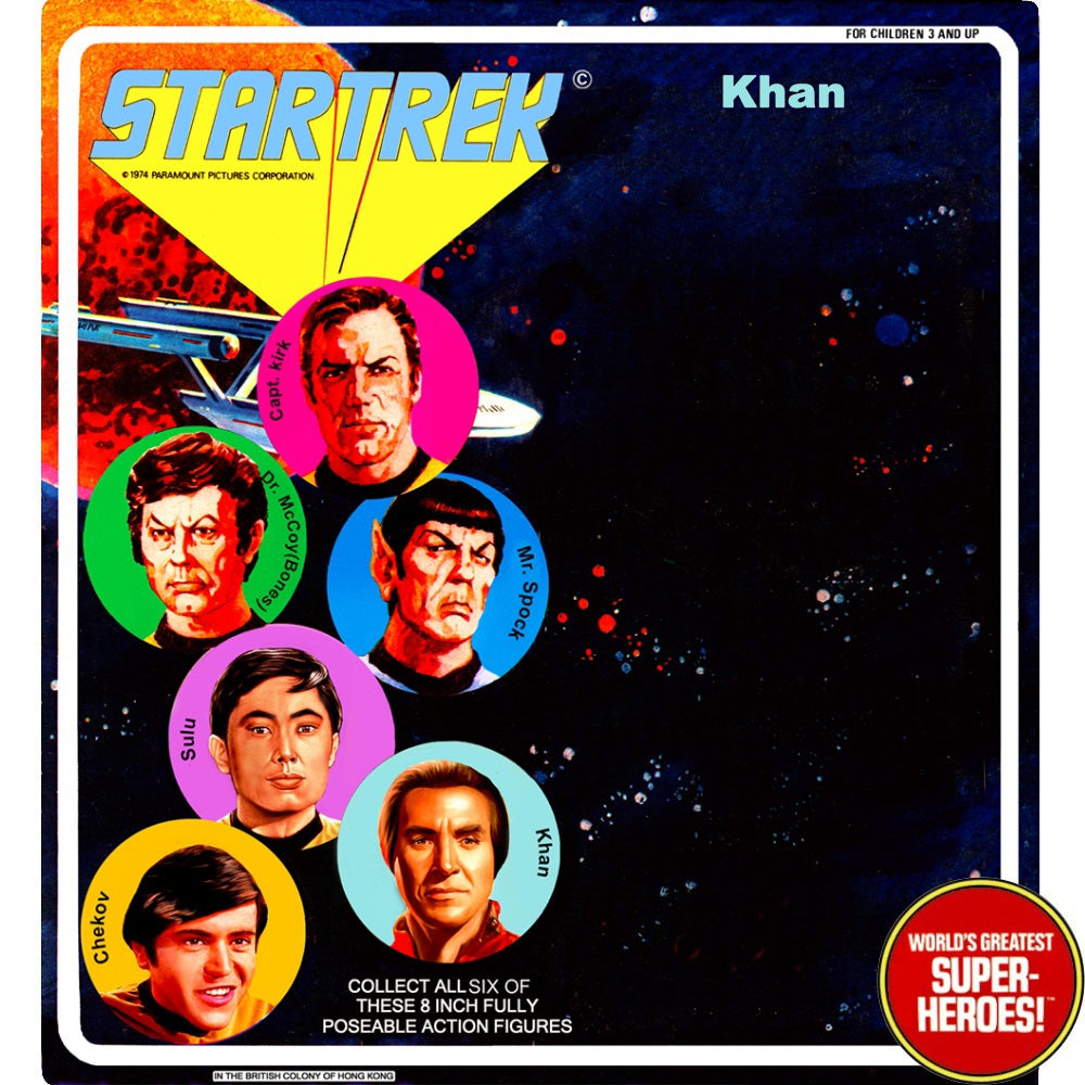 Star Trek: Khan Custom Blister Card For 8” Action Figure