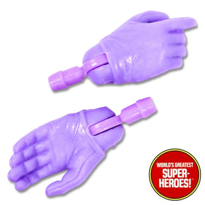 Purple Gloved Hands for Male Type 2 Retro Body 8” Action Figure