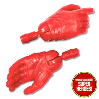 Red Gloved Hands for Male Type 2 Retro Body 8” Action Figure