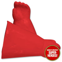 Captain America Custom Red Rubber Gloves Mego WGSH for 8” Action Figure - Worlds Greatest Superheroes