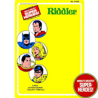 Riddler 1976 Official WGSH Retro Blister Card For 8” Action Figure