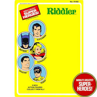 Riddler 1977 WGSH Retro Blister Card For 8” Action Figure