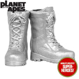Planet of the Apes: Astronaut Custom Silver Rubber Boots for 8” Action Figure