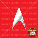 Star Trek: Reflective Silver Foil Die Cut Decal Emblem Sticker for 8" Action Figure