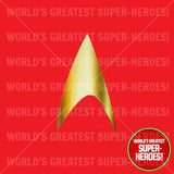 Star Trek: Reflective Gold Foil Die Cut Decal Emblem Sticker for 8" Action Figure
