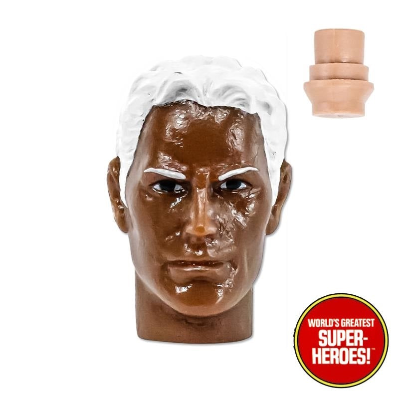Type S African American Male Head w/ White Hair for Custom 8” Action Figure