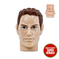 Type S Brown Hair Male Head for Custom 8” Action Figure