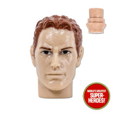 Type S Dark Red Hair Male Head for Custom 8” Action Figure