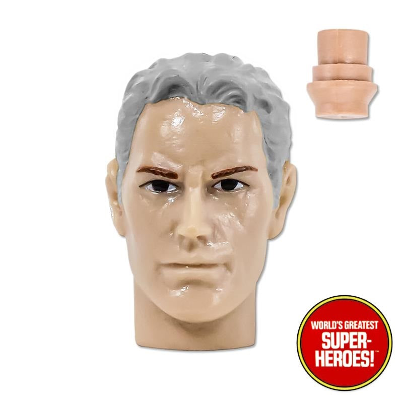 Type S Grey Hair Male Head for Custom 8” Action Figure