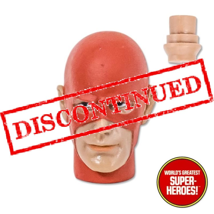 Type S Superhero Red Masked Male Head for Custom 8” Action Figure