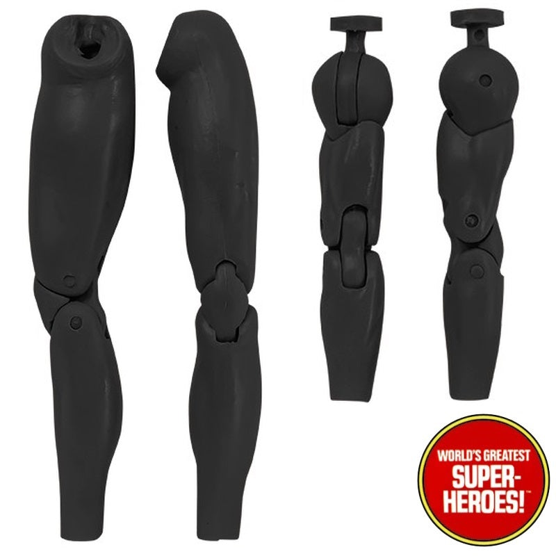 Type S Male Black Bandless Body Muscle Upgrade for 8" Action Figure