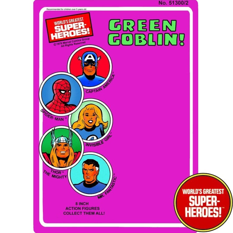 Green Goblin 1979 WGSH Custom Blister Card For 8” Action Figure